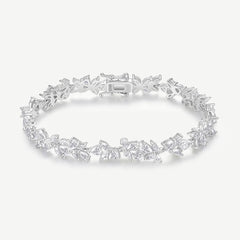 Pulsera de tenis de plata Susurro de glicinia