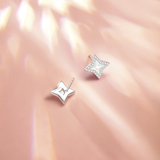 Pendientes de perla blanca de plata de ley "Starlit Melody"