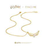 Harry Potter x FANCIME Collar de Plata de Ley con Snitch Dorada