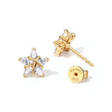 Pendientes de botón FANCIME "Ms Vega" Estrella Centelleante Alfa Lyrae de plata esterlina
