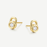Pendientes de plata Candado de Promesa