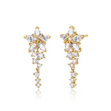 Pendientes de botón FANCIME "Vega Serenade" Estrella Centelleante Alfa Lyrae de plata esterlina