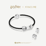 Harry Potter x FANCIME Pulsera de Plata con Cuero