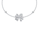 Pulsera de plata de ley con lazo floral mariposa “Blooming Bow” de FANCIME