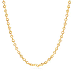 FANCIME Collar de cadena clásica de plata de ley con eslabones florales "Gracia iluminada por el sol"