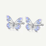 Pendientes luminosos de esmalte y plata de ley "Starlight Butterfly" de FANCIME
