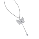 Collar de Plata con Cuerda de Tirar "Efecto Mariposa"