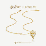 Collar de plata con textura cepillada Harry Potter x FANCIME Poción de amor