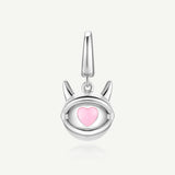 Amuleto de plata Muñeca demonio Lolita Noche Oscura Esmalte que brilla en la oscuridad
