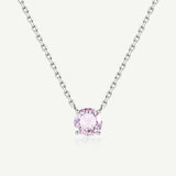 Solar Kiss Silver Necklace with UV Color-Changing Stone