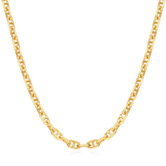 FANCIME Collar de cadena clásica de plata de ley con eslabones cuadrados "Gracia iluminada por el sol"
