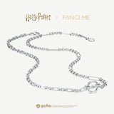 Harry Potter x FANCIME Collar de Plata de Ley con Amuleto de Varita Mágica