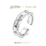 Harry Potter x FANCIME Anillo de Plata de Ley de la Casa Slytherin