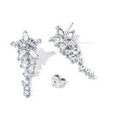 Pendientes de botón FANCIME "Vega Serenade" Estrella Centelleante Alfa Lyrae de plata esterlina