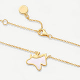 Collar delicado de plata Unicornio Mágico