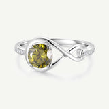 Anillo de Promesa "Abrazo Infinito" con Peridoto
