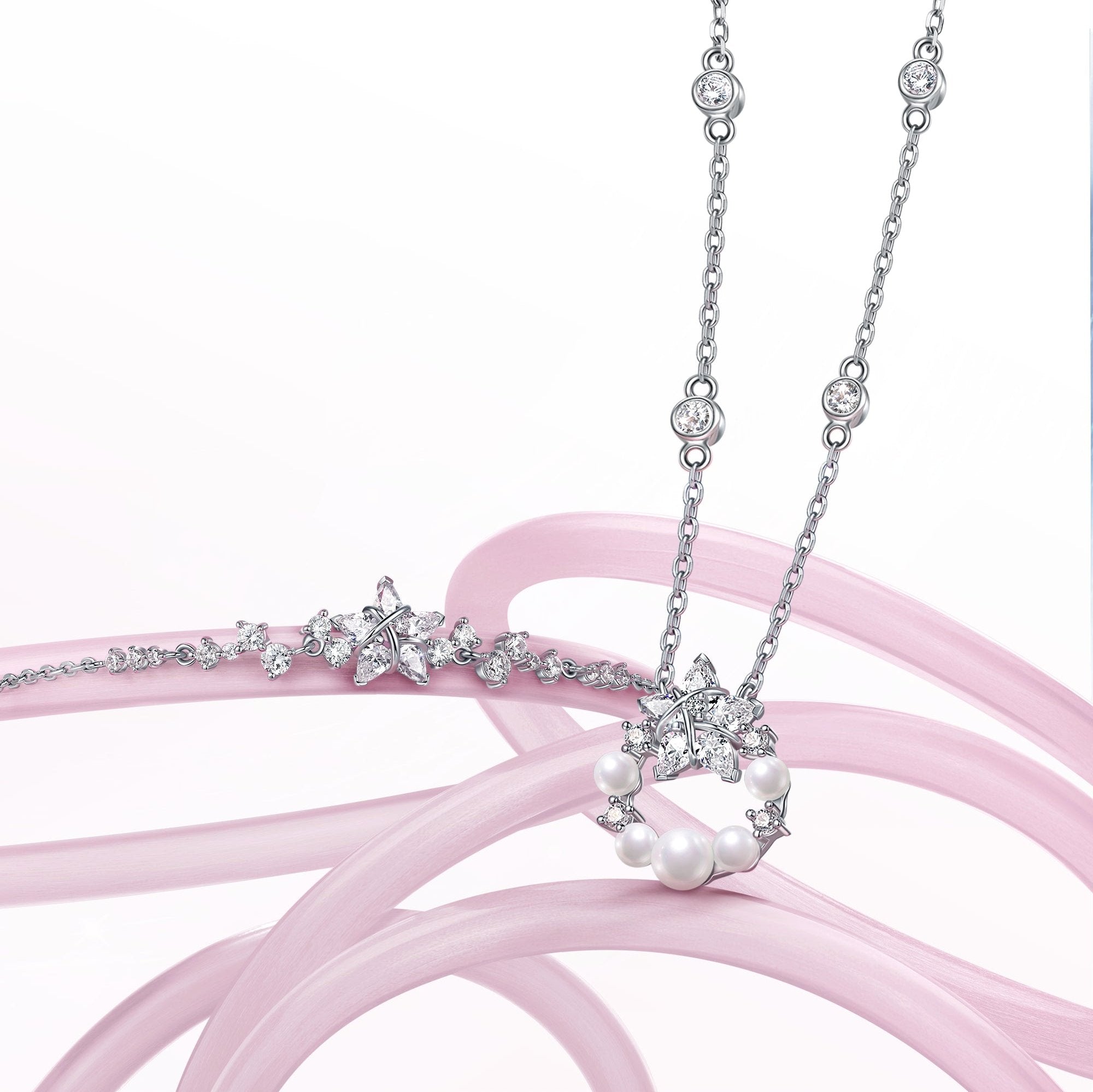 Collar FANCIME "Vega Aureole" Estrella Centelleante Alfa Lyrae de plata esterlina