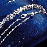 Collar choker ajustable de tenis de plata de ley Starlit Aria Galaxy