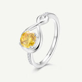 Anillo de Promesa "Abrazo Infinito" con Citrino