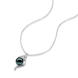 Collar de plata de ley con perla tahitiana FANCIME "Corazón de Ondine"