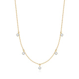 Collar minimalista de oro macizo 14K con cadena LGD “Cinco Deseos” FANCIME