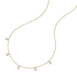 Collar minimalista de oro macizo 14K con cadena LGD “Cinco Deseos” FANCIME