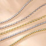 Pulsera de tenis clásica de plata de ley "Tearline" de FANCIME