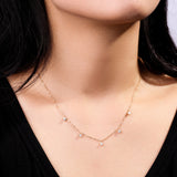 Collar minimalista de oro macizo 14K con cadena LGD “Cinco Deseos” FANCIME