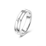 Anillos a juego de plata de ley para parejas "Melodía Estrellada" Promesa FANCIME