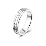 Anillos a juego de estrella de plata de ley FANCIME "Starlit Melody" para parejas