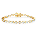 Pulsera de tenis clásica de plata de ley "Tearline" de FANCIME
