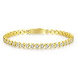 Pulsera de tenis clásica de plata de ley "Tearline"