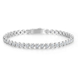 Pulsera de tenis clásica de plata de ley "Tearline"