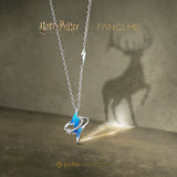 Harry Potter x FANCIME Collar de Plata con Marca Patronus Diseño que Brilla en la Oscuridad