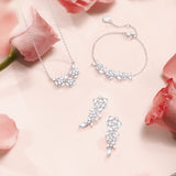 Collar de plata esterlina "Rosa floreciente"