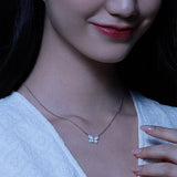 Collar de Plata de Ley con Esmalte Luminoso FANCIME "Mariposa Estelar"