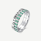 Anillo de plata de la casa Slytherin Harry Potter x FANCIME