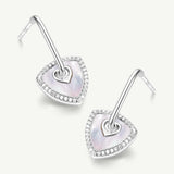 Trinity Signature Silver Earrings in Mother of Pearl