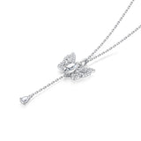Collar de Plata con Cuerda de Tirar "Efecto Mariposa"