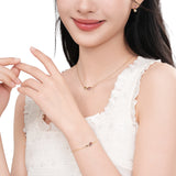 Pulsera de plata con amatista y peridoto, piedras de nacimiento Jardín secreto
