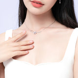 Collar de plata Vid de glicinia