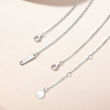 FANCIME "Promise Hearts" Collar de amor a juego de plata de ley para parejas