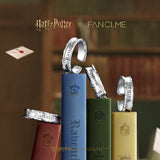 Harry Potter x FANCIME Anillo de Plata de Ley de la Casa Slytherin