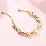 Pulsera de tenis de plata de ley con corazón halo "Srta. Encantadora" de FANCIME