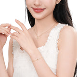 Pulsera con colgante de plata Candado de promesa