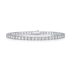 FANCIME "The One" Pulsera de tenis de plata de ley con moissanita