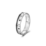Anillos de Promesa para Parejas de Plata de Ley FANCIME "Afecto Estrellado"