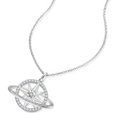 FANCIME Collar de plata de ley con piedra de nacimiento de abril "Promesa estelar"