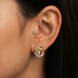 Pendientes delicados de plata inspirados en el lirio de los valles