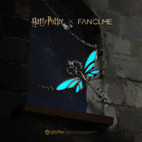 Harry Potter x FANCIME Collar de Plata de Ley con Llaves Voladoras Diseño que Brilla en la Oscuridad